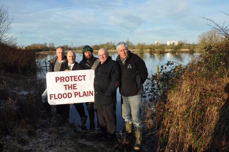 Martin Salter with some of campaigners who have spent years protecting the Kennet water meadows from harmful development