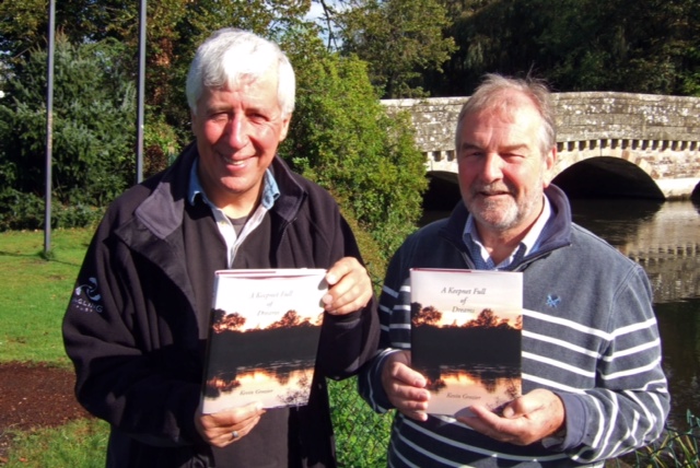 Joining angling author Kevin Grozier at the launch of his new book on the banks of the Avon at Ringwood