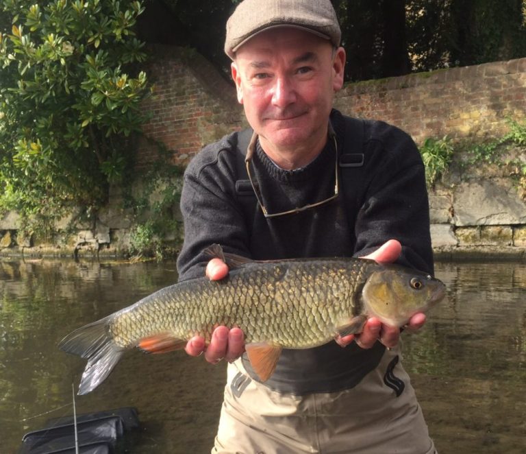 One happy MP - Jon Cruddas with one of a huge chub haul taken in the shadow of Longford Castle 
